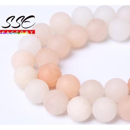 Wholesale Natural Stone pink aventurine Frosted Beads Matte Round Loose Beads 4 6 8 10 12MM For Jewelry Making Fit DIY Bracelet
