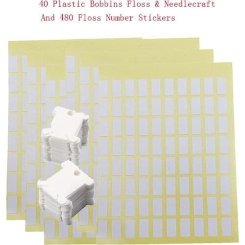 Plastic Floss Bobbins for Embroidery Floss Organizer, Cross-Stitch Bobbins Card Thread Holder and Bobbins Floss & Needlecraft