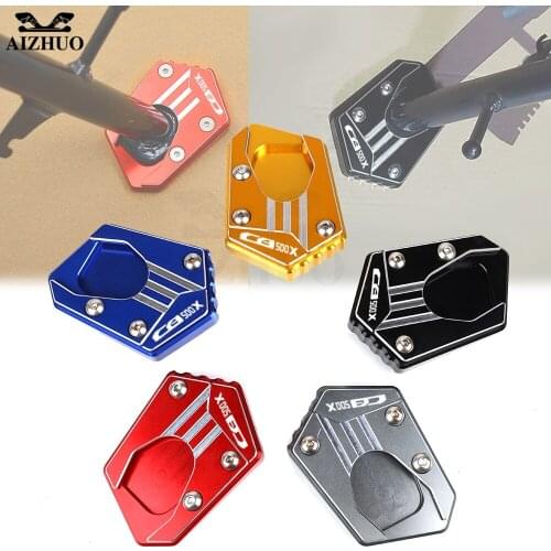 Motorcycle CNC Kickstand Foot Side Stand Extension Pad Support Plate Enlarge FOR HONDA CB500F CB500X CB 500X 500F 2013-2021 2020