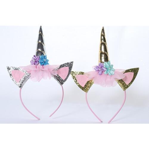 New Girls Cute Unicorn Flower Cat Ears Headbands Children Headwear Photo Props Party Hair Hoop Hairbands Kids Hair Accessories