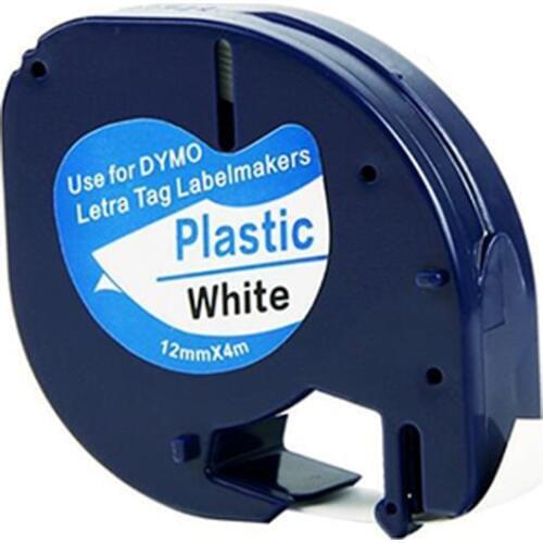 Sale 10pcs/lot high quality LT 91201 Label Tape Comaptible for Dymo Letratag Plastic 12mm*4m