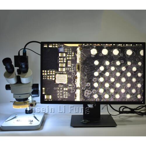1080P 4K 8MP 1/2.5-inch CMOS Industrial Camera+Trinocular Stereo HD Microscope 3.5X-90X Continuous Zoom Phone Chip Repair