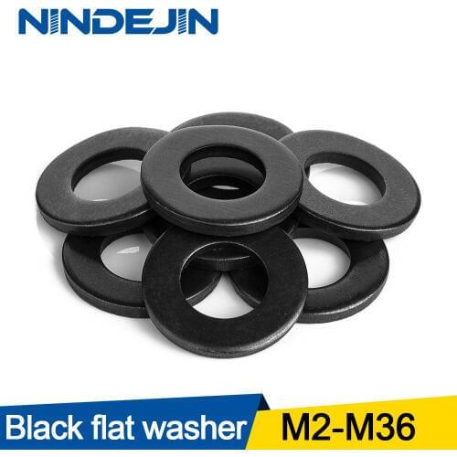 1/100pcs Plain Flat Washer M2 M2.5 M3 M4 M5 M6 M8 M10 M12 M14 M16 M18 M20 M22 M27 M30 M33 M36 Carbon Steel Washers Gaskets