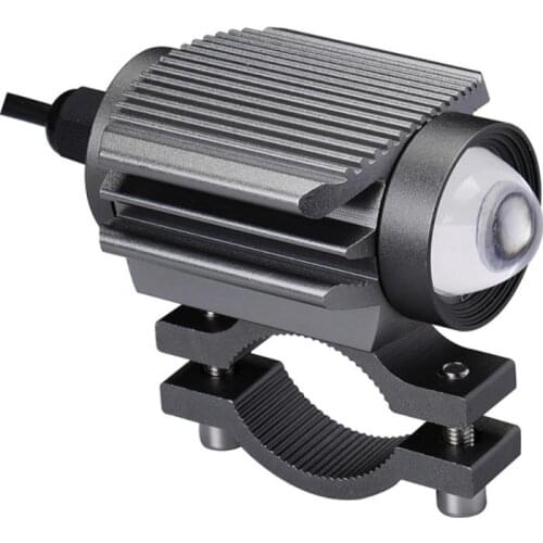 LED Motorcycle Headlight Tri-Color Projector Moto Bike Mini Driving Spot Fog Lamp DRL SUV Truck Car Light Accessory 12V White