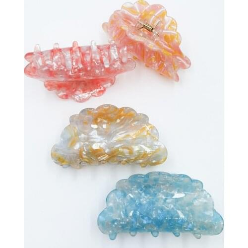 New Acrylic Large Hair Claw Crab Clip Women Girl Elegant Barrette Hairpin Ponytail Holder Hair Clamp Make Up Accessories Fashion