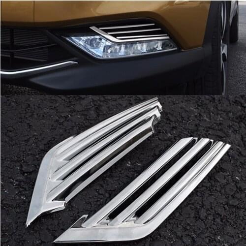 For Nissan Qashqai 2016 2017 2018 2pcs/set Abs Trim Protection Accessories Front Fog Lamp Daytime Running Light Cover