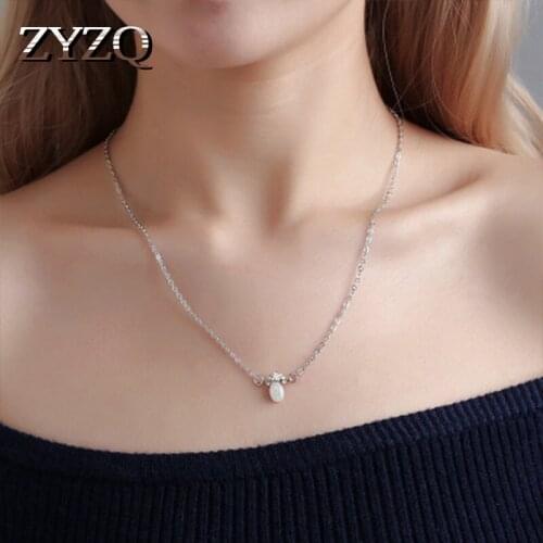 ZYZQ Simple Fruit Necklace Cute Birthday Gift For Women Lovely Pineapple Shaped Pendant Chain Accessories Jewelry Necklace