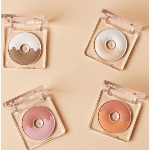 1 PC Two-Color Blush Brighten Complexion Comfortable Practical Colorful Concealer Palette Matte Natural Makeup Cosmetics