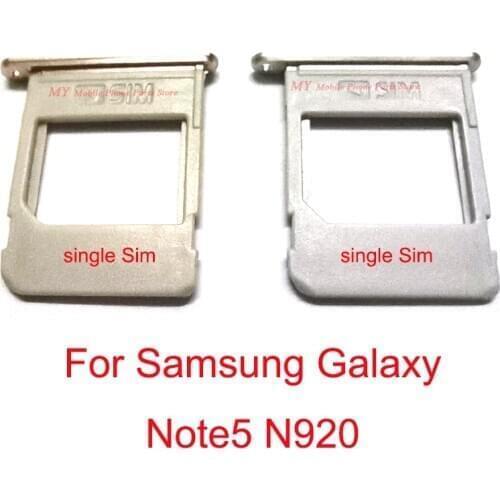 10PCS Single Dual Sim Card Tray Slot Holder Reader For Samsung Galaxy Note5 Note 5 N920 Sim Tray Replacement Spare Parts