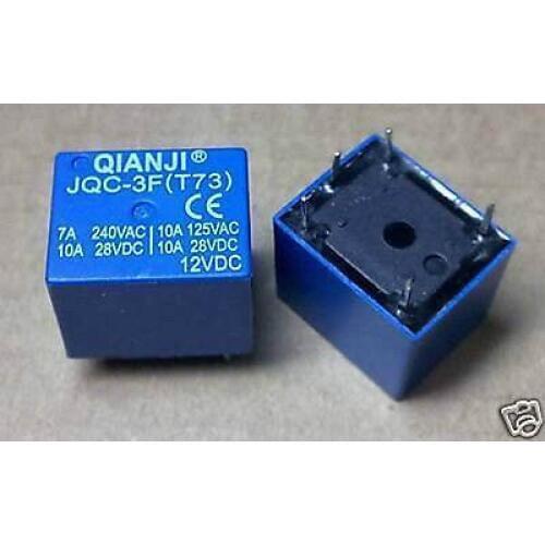 100X QIANJI JQC-3F(T73) 12VDC PCB RELAY SPDT 10A 125VAC