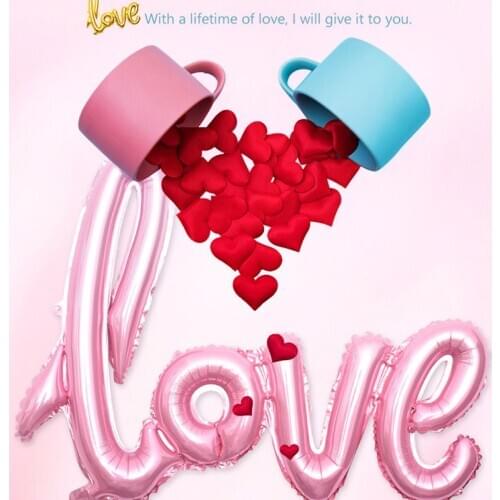 40inch Ligatures LOVE Letter Foil Balloon Anniversary Wedding Valentines Birthday Party Decoration Event Supplies Helium Balloon
