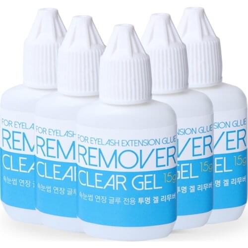 5pcs Clear Gel Remover for Eyelash Extension Glue From Korea Removing Eyelash Extensions 15ml