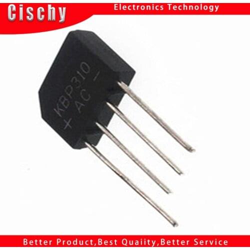 5PCS lot KBP310 SIP-4 Diy Electronic High Temperature Soldering 3A 1000V Diode Bridge Rectifier Single Phase Bridge Rectifier