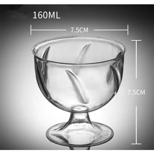 50pcs Net red mousse cake pastry transparent plastic cup diy pudding yogurt jelly dessert cup party favors goblet wine cup 160ml