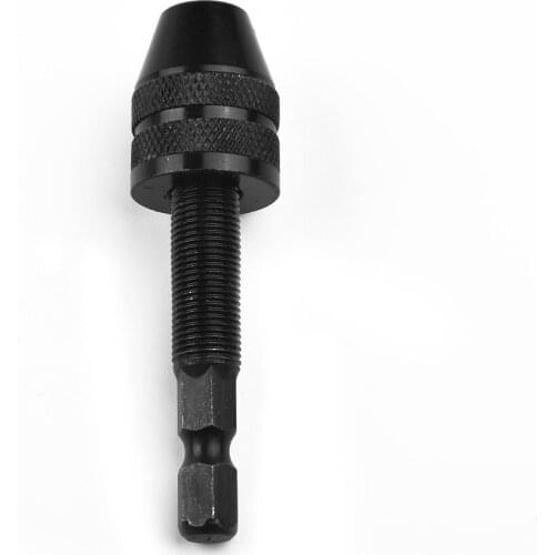 1pc Keyless Drill Chuck 0.3-8mm Self-Tighten Electric Drill Bits Collet Fixture Tools 1/4" Hex Shank Quick Change Driver