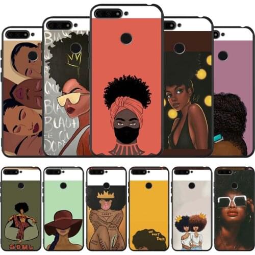 Melanin poppin black Silicone Phone Case For honor 30 20 Pro 8 8X 9 10 20 Lite Mate 10 20 30 Lite Pro cover