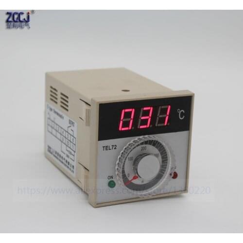 Digital thermostat temperature panel meter with knob K , 0-400 degree TEL72-9001B oven flapjack temperature controller with gift