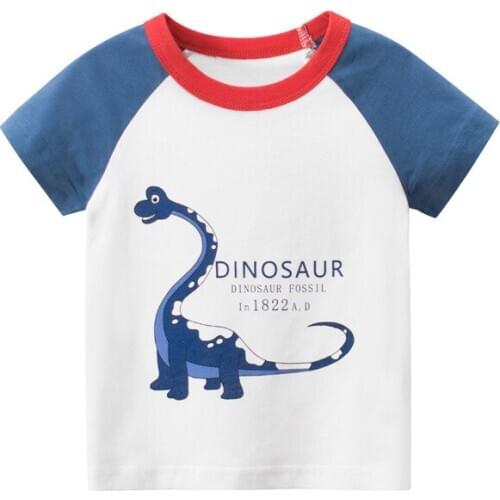 Children T-shirt for Boy 2020 Animal Print Dinosaur Boys T Shirt for Girls Tops Cartoon Kids tshirt Clothes 2-9 Yrs