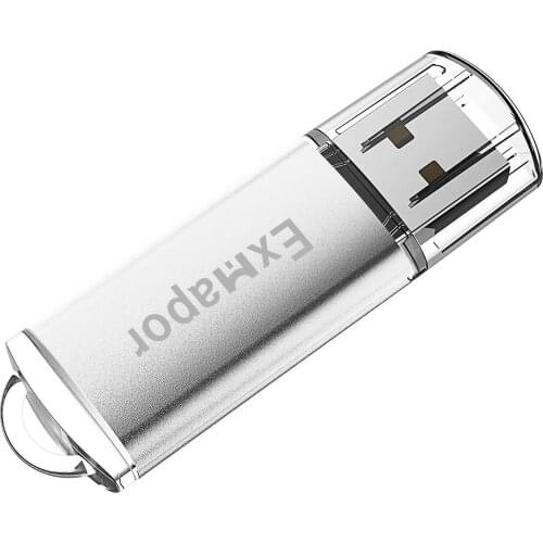 Exmapor 128GB USB 2.0 Flash Drive Large Capacity Thumb Drive 64GB Memory Stick with Cap 32G Jump Drive with LED Light for PC Mac