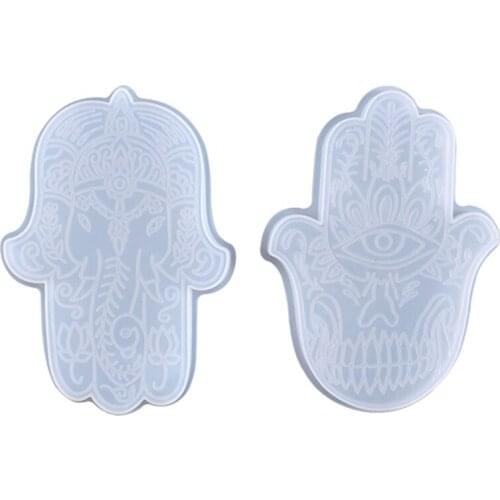 Crystal Epoxy Resin Mold Cool Hand of Fatima Ornaments Casting Silicone Mould DIY Crafts Decorations Jewelry Making Tools