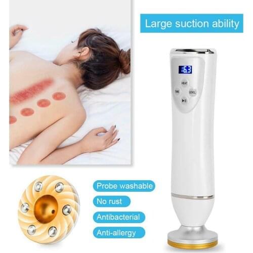 3 Heads Scraping Instrument Whole Body Massager LCD Display Heating Wireless Cupping Gua Sha Machine Home Use Beauty Tool