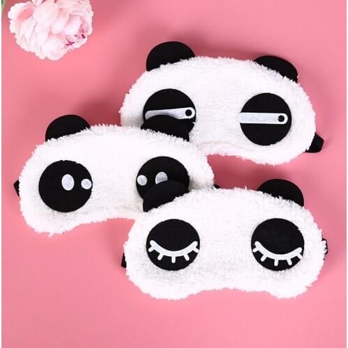 Health Care Tools Cute Face White Panda Eye Mask Eyeshade Shading Sleep Cotton Goggles Eye Mask Sleep Mask Eye Cover 3 Styles