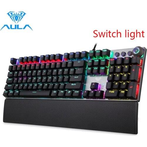 Gaming Mechanical Keyboard 104key Anti-ghosting LED/Mix Backlit LED USB Wired Keyboard F2088/F2068 Russian Hebrew Arabic Spanish