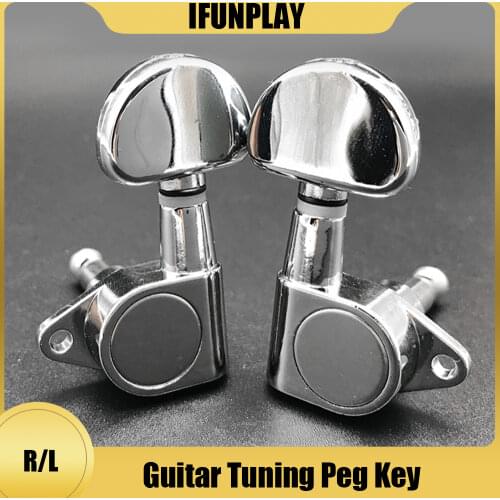Sealed-gear Acoustic Electric Guitar String Tuning Pegs Violao Guitarra Tuner Machine Head Big Semicircle Button Drop Shipping
