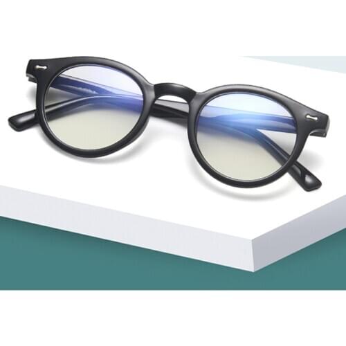 Round Eyeglasses Frame Women Men Transparent Lens UV400 Eye Protection Girl Sexy Ladies Black Leopard Beige Shades