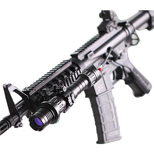Hunting 100mW High Power Adjustable Green Laser Designator Handheld Airsoft Rifle with Scope Mount Remote Switch Laser Gun Light