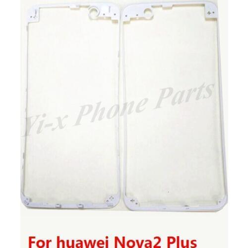 2pcs For Huawei Nova2 Plus Front Housing Chassis Plate LCD Display Bezel Faceplate Frame (No LCD) plastic For Nova 2 Plus