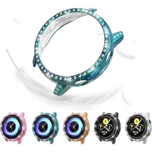 Fashion Shockproof Rhinestone Protective Case Cover for Samsung Galaxy Watch Active Watches Accessories