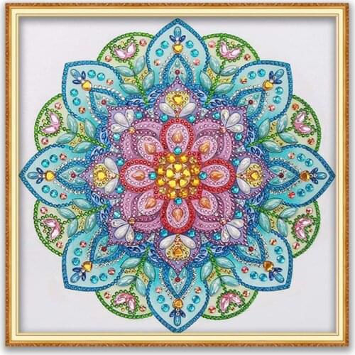 Flower DIY Cross Stitch Embroidery 11CT Kits Craft Needlework Set Cotton Thread Printed Canvas Home Decoration Dropshipping Room