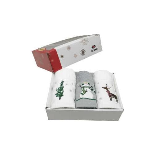 Maisonette 3 PCs Christmas Towel Set-Quality Soft Face Towel