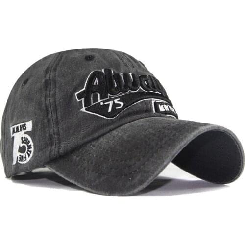 2020 New Cotton Letter Baseball Cap Retro Outdoor Sports Caps Women Bone Gorras Curved Fitted Washed Vintage Dad Hats for Men