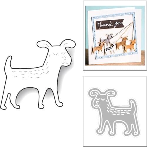 2020 New Animal Dog Sewing Thread Embossing Metal Cutting Dies For DIY Album Greeting Card Paper Scrapbooking Making No Stamps
