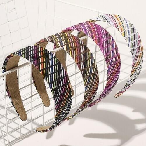 Explosive style New fashion wild wide-brimmed straw braided headband hand-woven head buckle for girl Women Hair Accessories