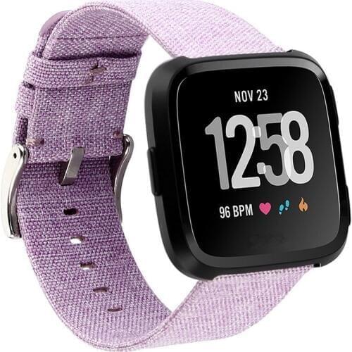Watch strap for Fitbit Versa / versa 2 Intelligence Wrist Watch Watchband Cowboy Weave Canvas Candy Color Factory price
