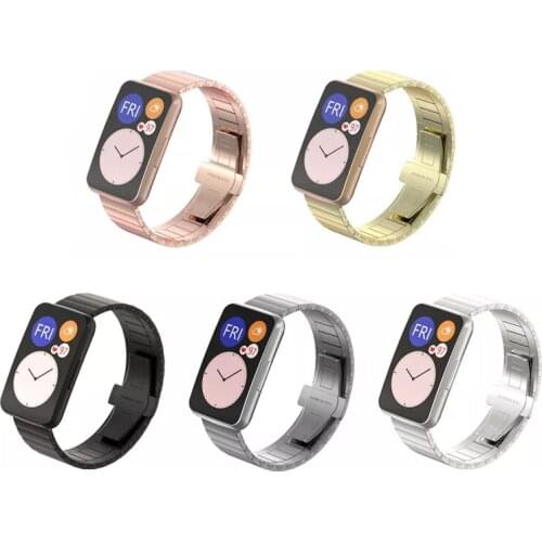 KTAB Smart Watch Strap For Huawei Watch Fit Metal Wirstband Stainless Steel Replacement Band For Huawei Watch Fit Accessories
