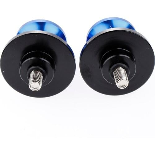 6mm Blue Stands Swingarm Swing Arm Spools Slider Stand Screw - 2pcs