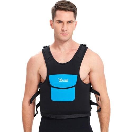 Adults Life Jacket Neoprene Smooth Skin Safety Life Vest for Water Wakeboard Swimming Fishing Boating Kayak Safety Adjustable