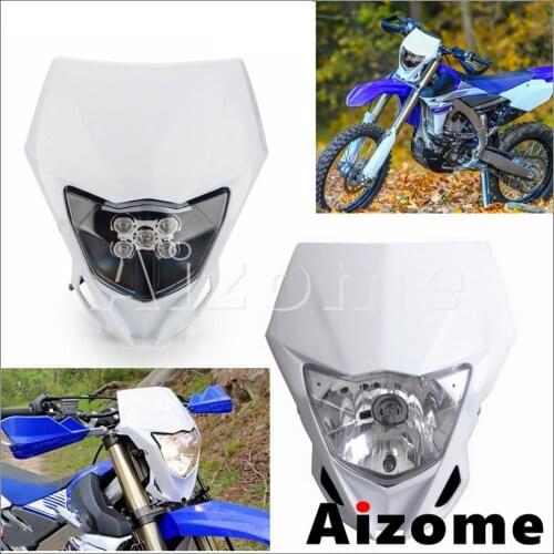 Motorcycle Headlight LED/Bulb High Low Beam Headlamp Universal Motocorss Enduro Supermoto for Honda Suzuki Kawasaki Yamaha WR YZ