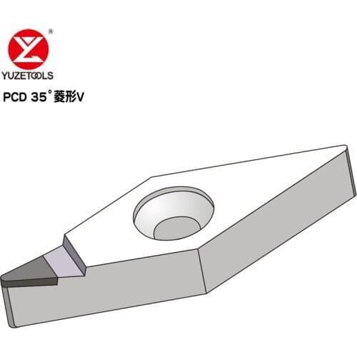 10PCS VCGT160402 PCD CNC Lathe Tool Turning Boring Cutting Carbide Diamond Tip Insert for Aluminum Copper Machining