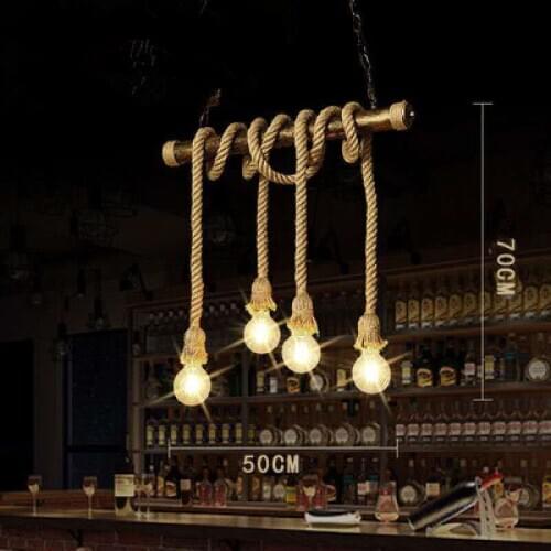 Rope Pendant Lamp Base E27 dining room lamp canteen lamp resturant lamp coffe shop canteen lamp