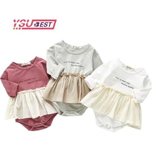 Spring Baby Bodysuit Korean Version Baby Girl Bodysuit Child Lovely Dress Baby Girl Clothes Newborn Bodysuit Outfits For Girls