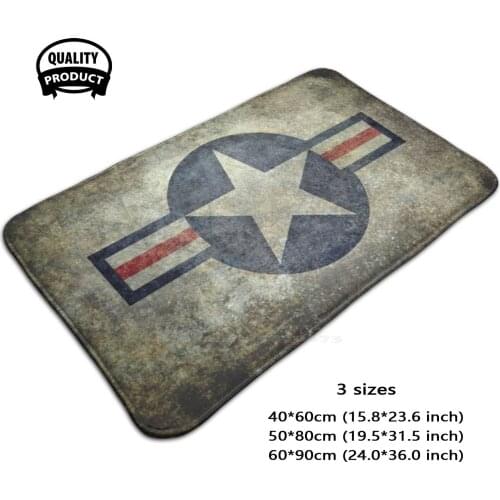 Vintage Usaf Symbol 3D Household Goods Mat Rug Carpet Foot Pad Air Star Usaf Symbol United States Aviation Force Insignia Fly