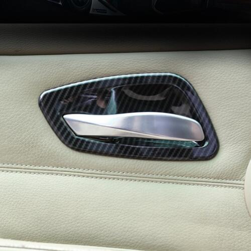 ABS Inner Door Bowl Sequins Decoration Cover Trim 4Pcs For BMW E90 3 Series 2005-2012 Car Styling Door Wrist Decals