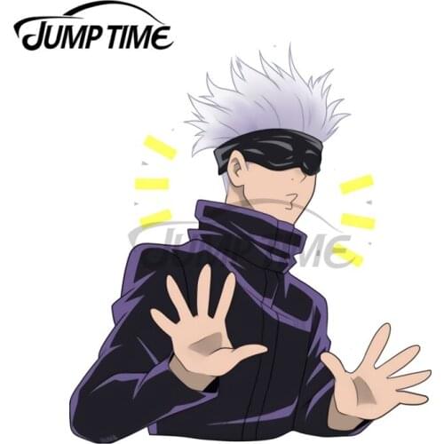 JumpTime 13 x 9.8cm For Satoru Gojou Jujutsu Kaisen Graffiti Sticker Anime Waterproof Fashion Car Decal Suitable Vehicle