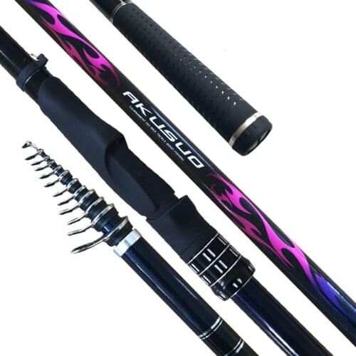 0.6# 0.8# 1.2# 1.5# 2# Rock Fishing Rod Carbon Spinning Fishing Pole Telescopic Angeln Stick Carp Feeder Olta Fishing Cane Pesca
