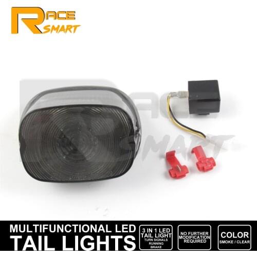 1 Set Motorcycle LED Turn Signals Rear Brake Tail Light Taillight For HARLEY DAVIDSON Clear Smoke High Qualty Accessories New